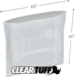 60" x 60" 6 Mil Flat Poly Bags