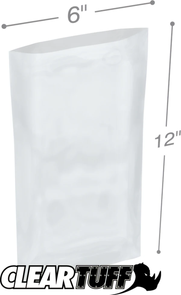 6x12 2 Mil Flat Poly Bags 2 Mil 6 x 12 Poly Bags