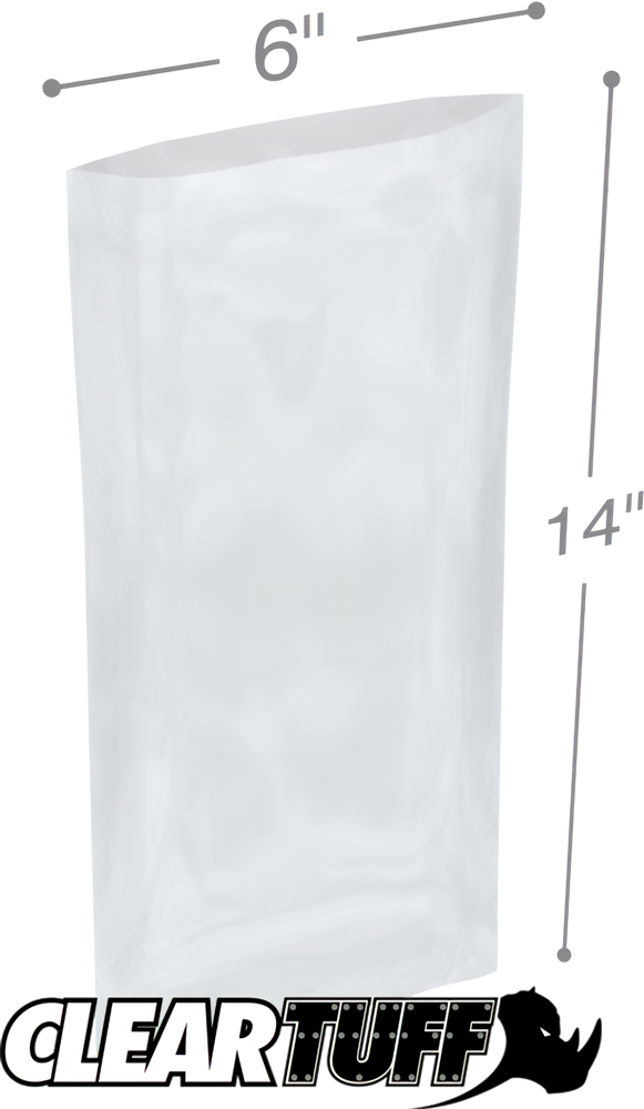 6 x 14 2 mil Poly Bags