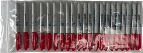 6 x 15 2 mil Ziplock Bags with product 6 x 15 2 mil Ziplock Bags with red markers
