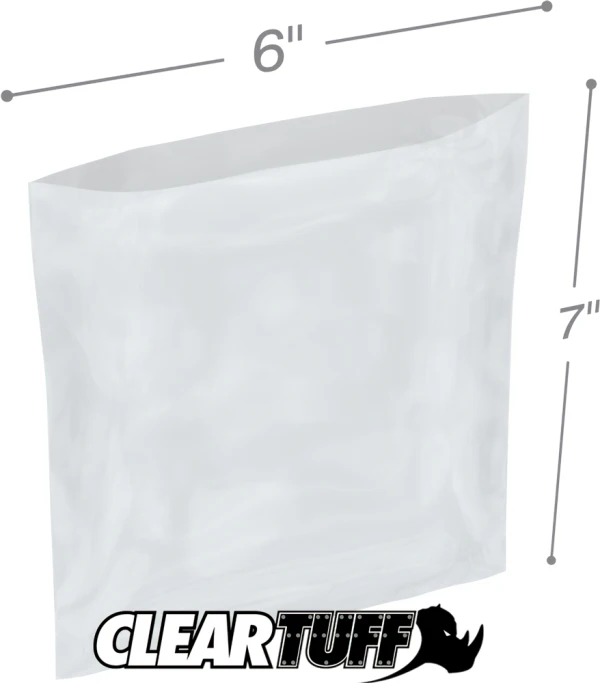 6 x 7 2 mil Poly Bags