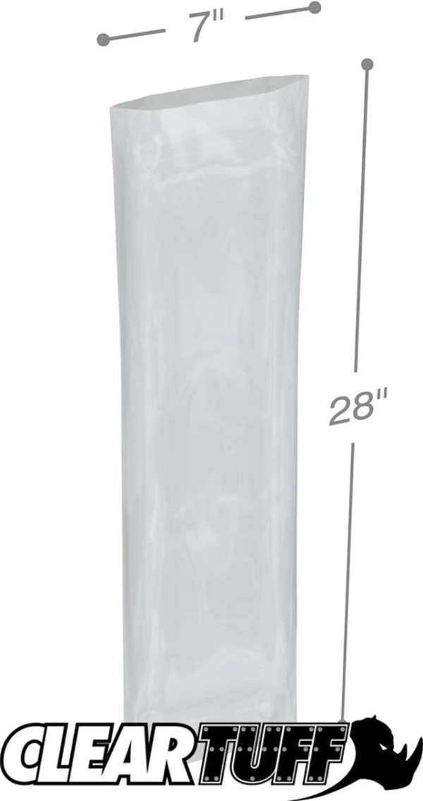 7 x 28 4 mil Poly Bags 7 x 28 4 mil Poly Bags