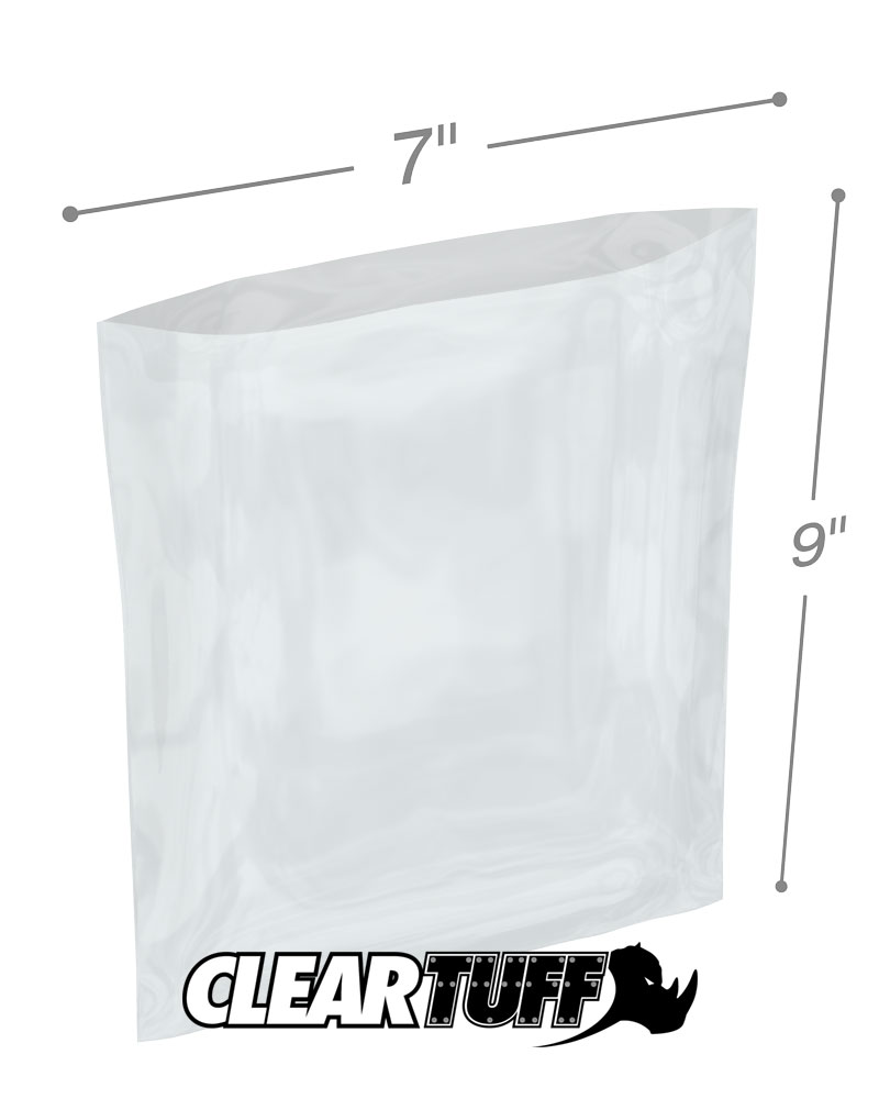 Clear 7 x 9 1.5 mil Poly Bags