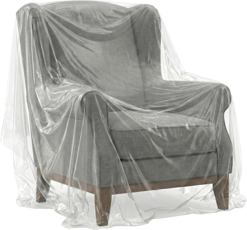 1 mil 76 inches x 45 inches Clear Furniture bags