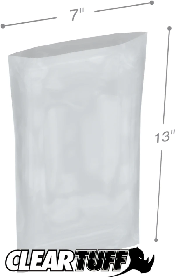7 x 13 2 mil Poly Bags 7 x 13 2 mil Poly Bags