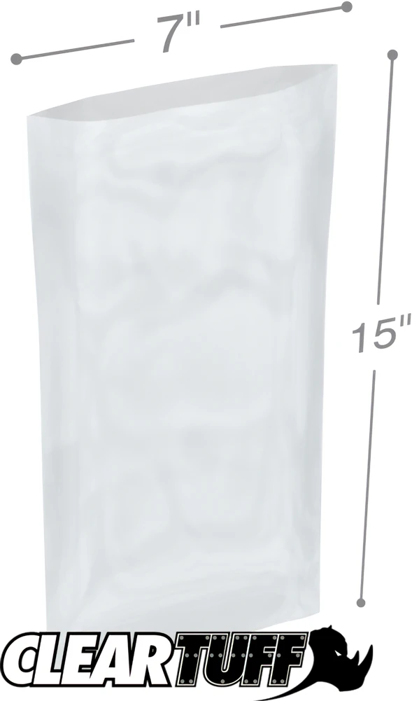 Clear 7 x 15 2 mil Poly Bags