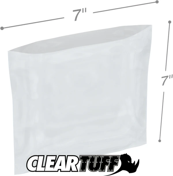 7 x 7 2 mil Poly Bags
