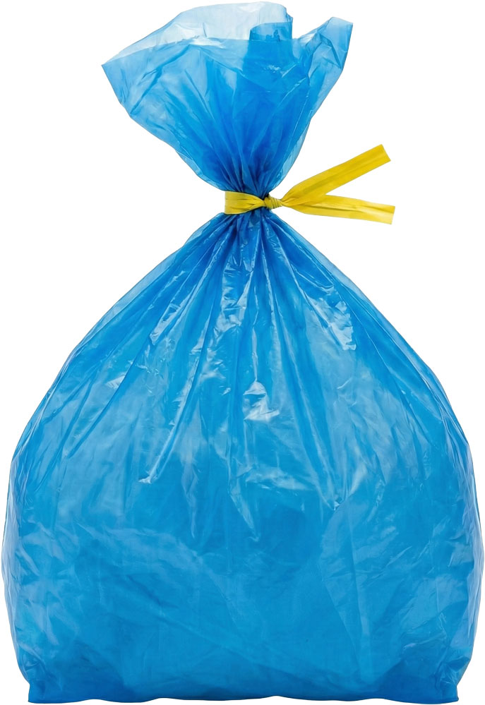 8 in. x 10 in. Blue Flat Poly Bags