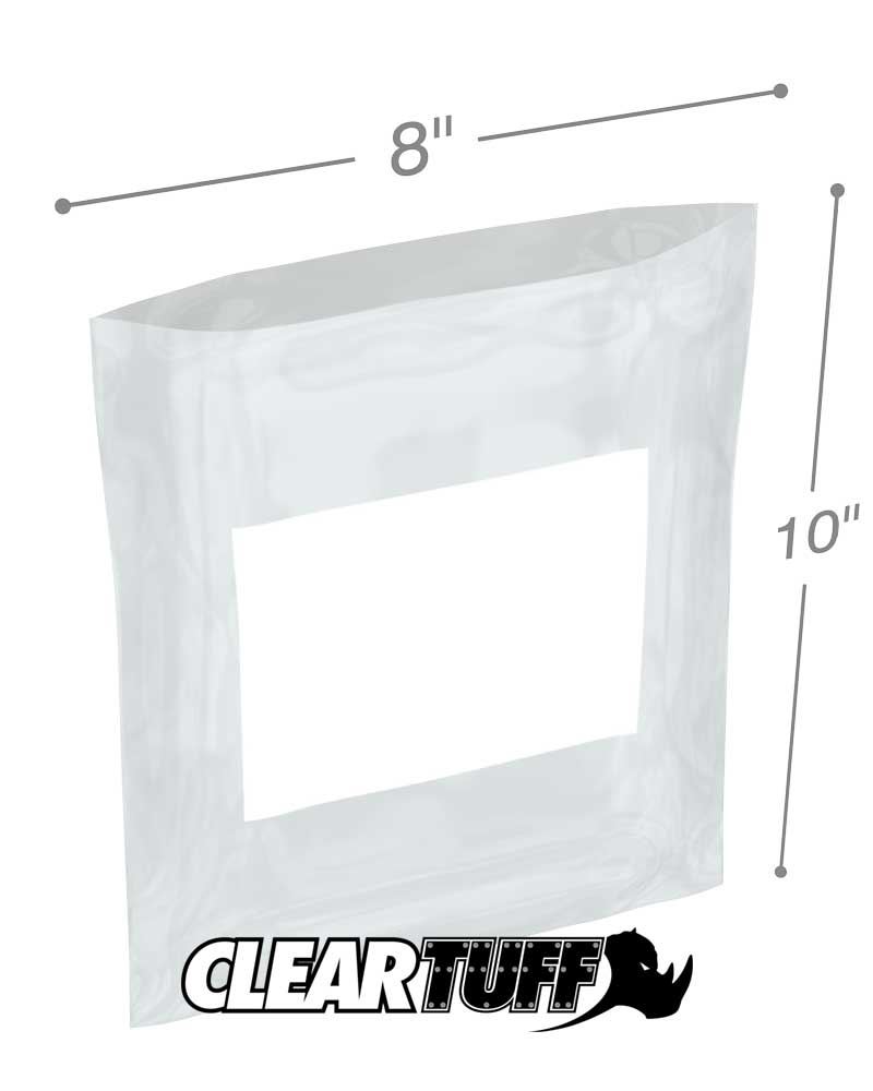 8x10 4mil Whiteblock Poly Bags