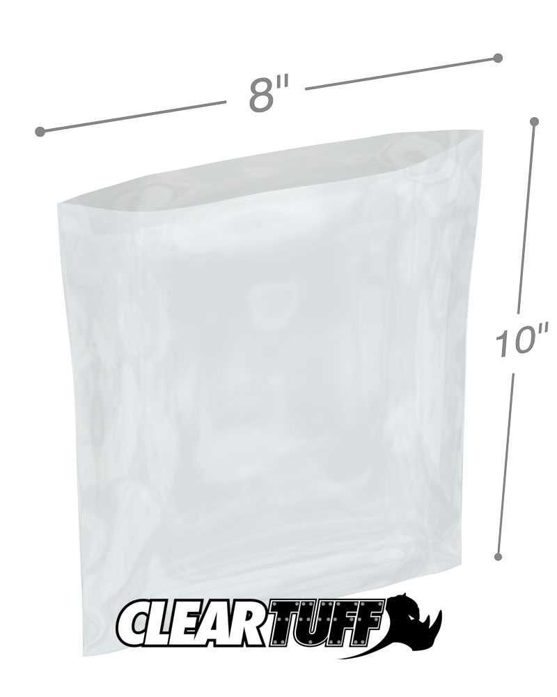 8 x 10 8 Mil Flat Poly Bags
