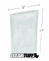 Clear 8 x 14 1.5 mil Poly Bags