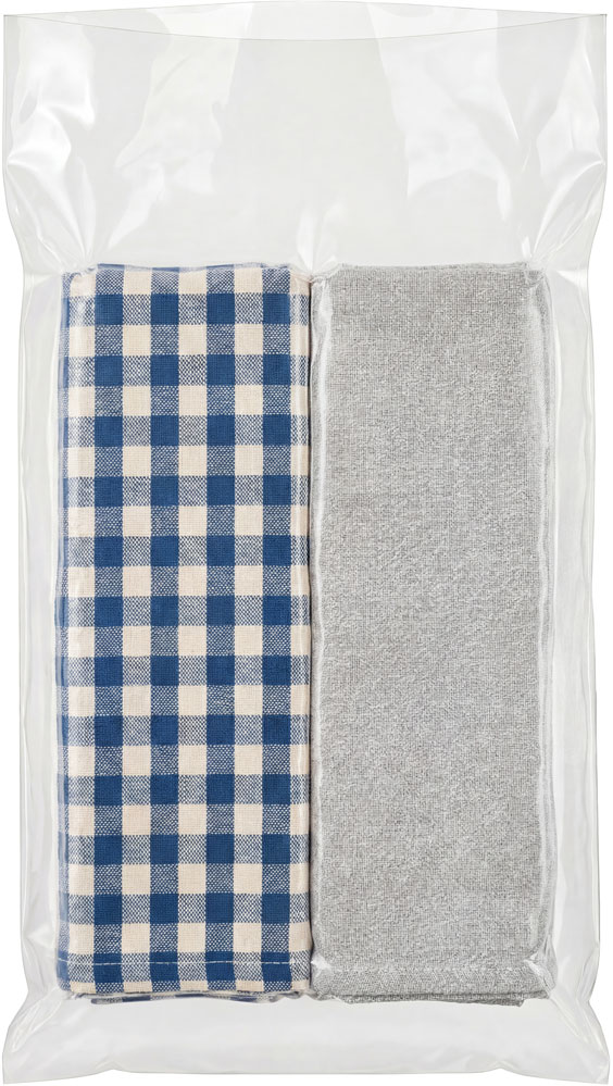 Tea Twoels Inside of a 2 Mil 8 x 15 Poly Bag