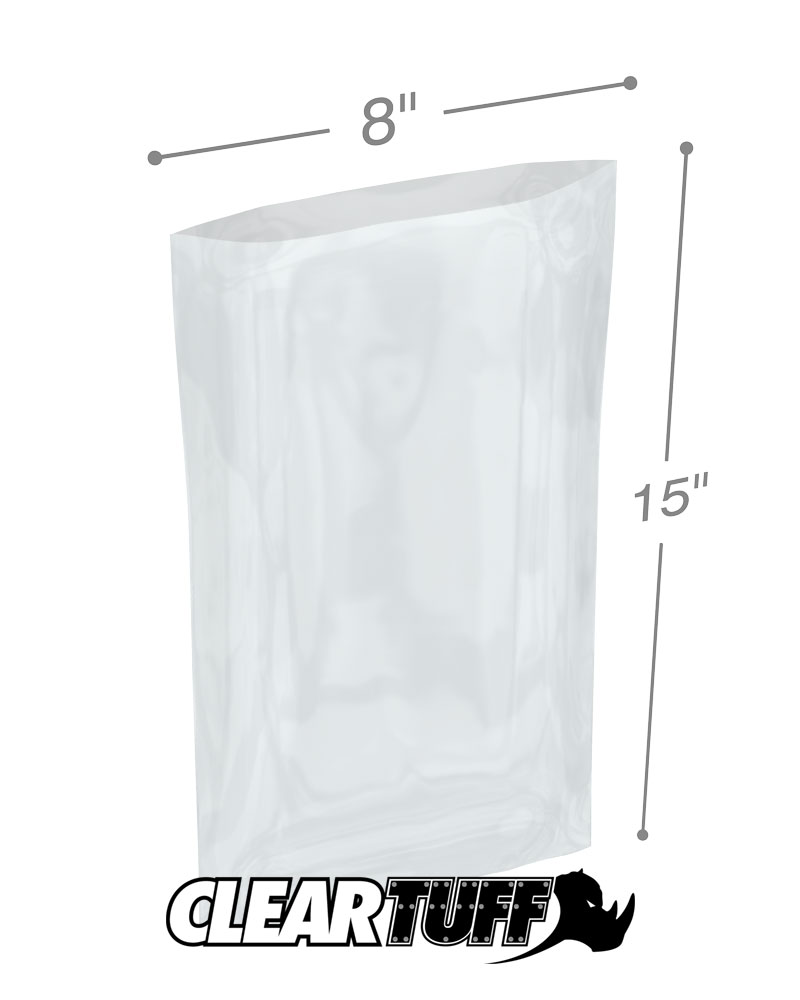 8 x 15 4 mil Poly Bags