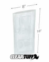 Clear 8 x 18 1.5 mil Poly Bags