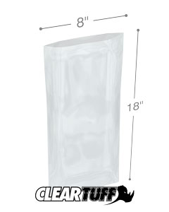 1000 8x18 Ziplock 2Mil Reclosable Resealable Clear Plastic Bags 8" x 18" 