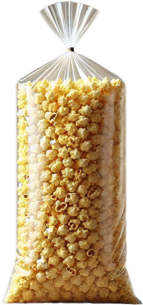 8 x 24 1.5 Mil Flat Kettle Corn Poly Bags 1.5 Mil 8 x 24 Kettle Corn Poly Bags