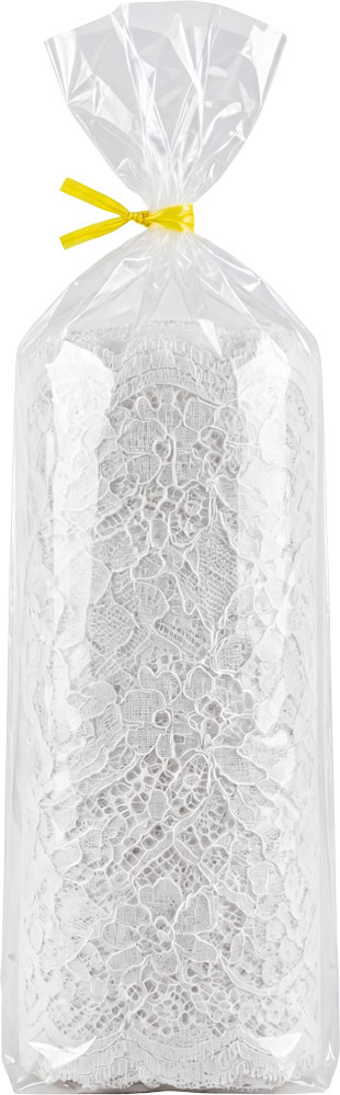 Bolt of Lace Material Packaged in a 2 Mil 8 x 24 Poly Bag