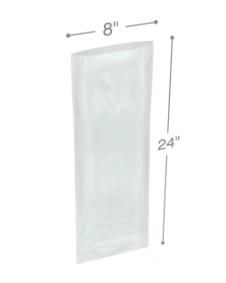 8" x 24" 3 Mil Flat Poly Bags