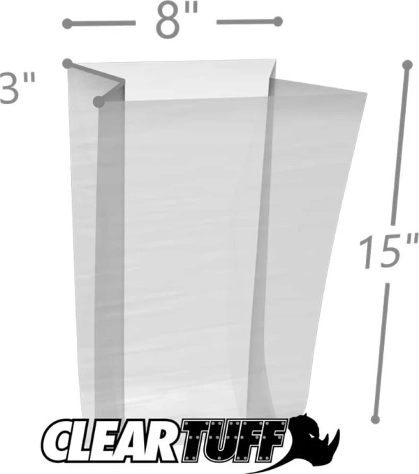 8 x 3 x 15 Gusseted Poly Bags 2 Mil 8 x 3 x 15 Gusseted Poly Bags 2 Mil