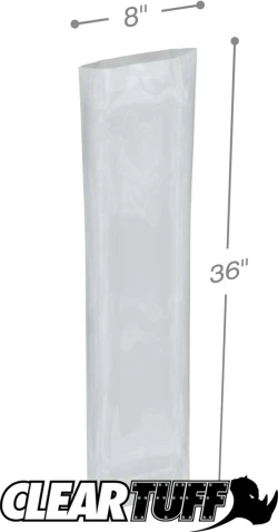 8" x 36" 4 Mil Flat Poly Bags