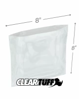 Clear 8 x 8 1.5 mil Poly Bags