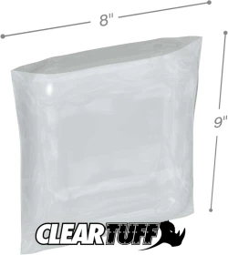 8" x 9" 4 Mil Flat Poly Bags