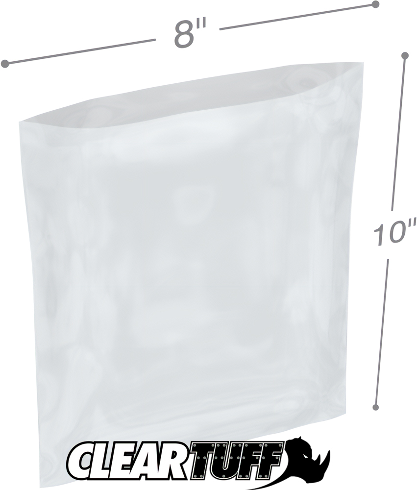 2 Mil 8 x 10 Poly Bags