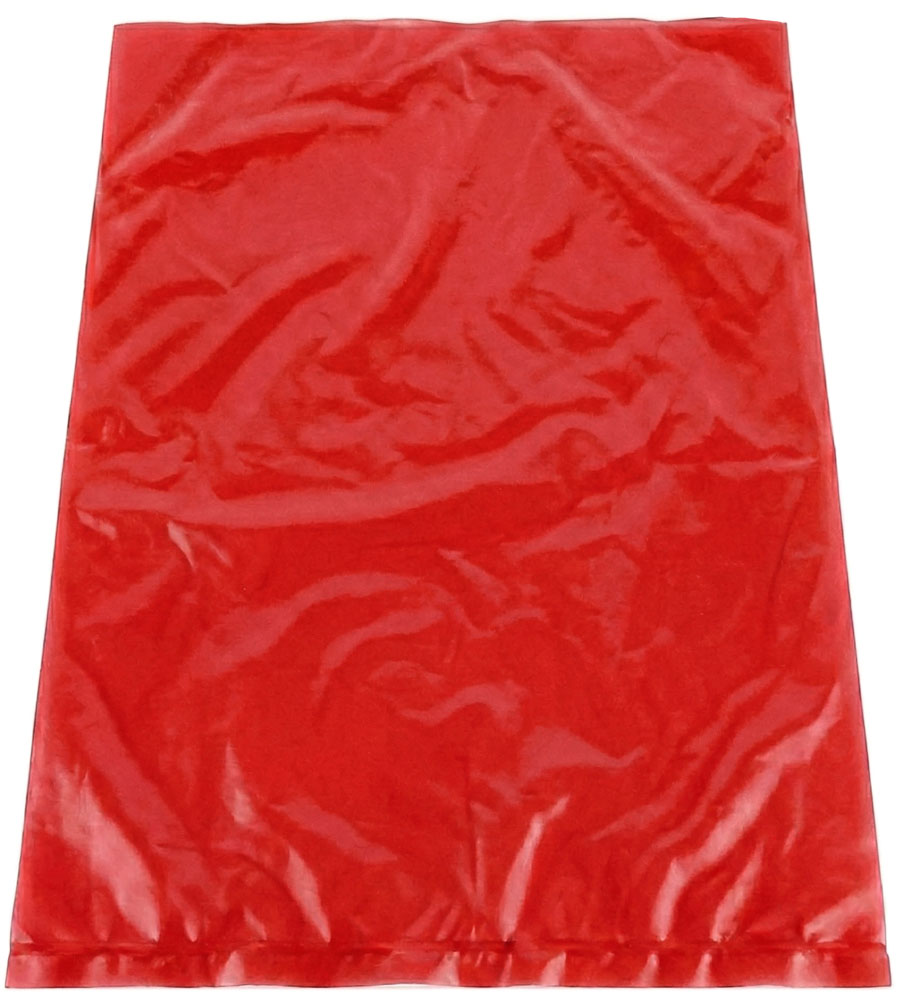 8 in. x 10 in. Red Flat Poly Bags