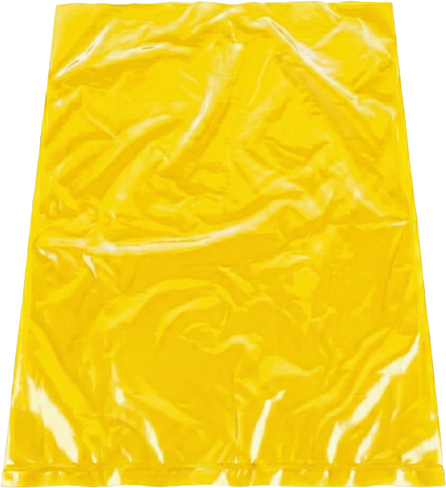 8 in. x 10 in. Yellow Flat Poly Bags