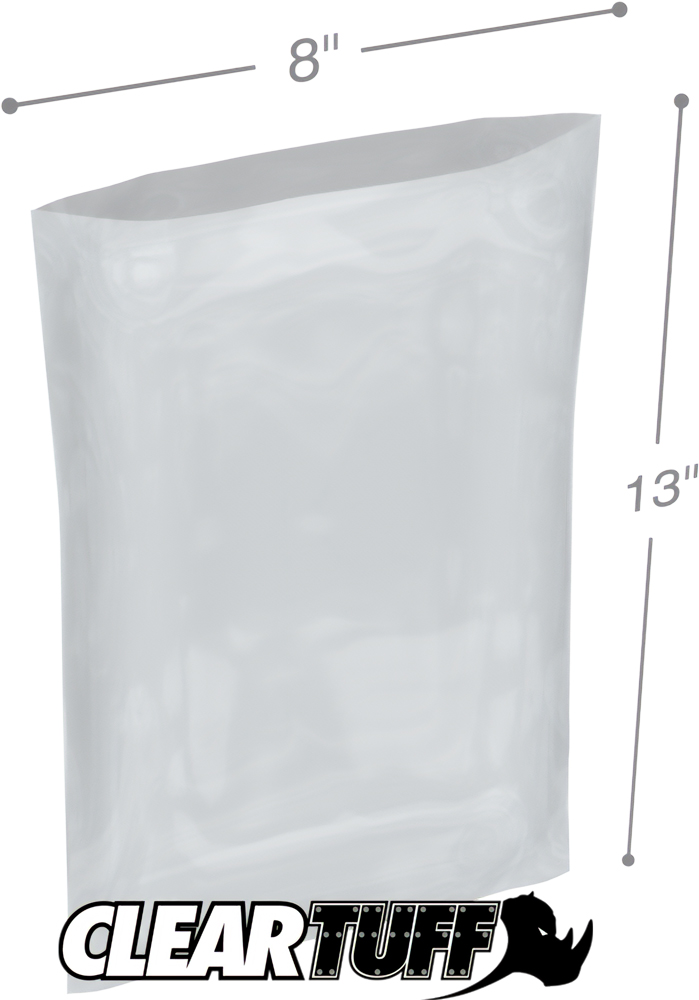 8 x 13 2 mil Poly Bags