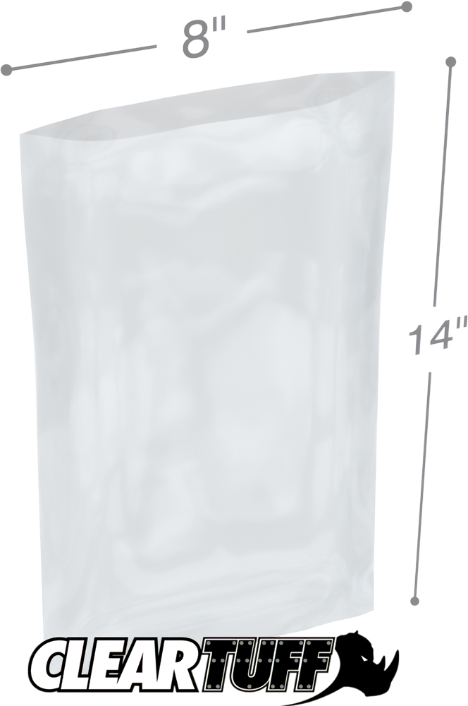 2 Mil 8 x 14 Poly Bags