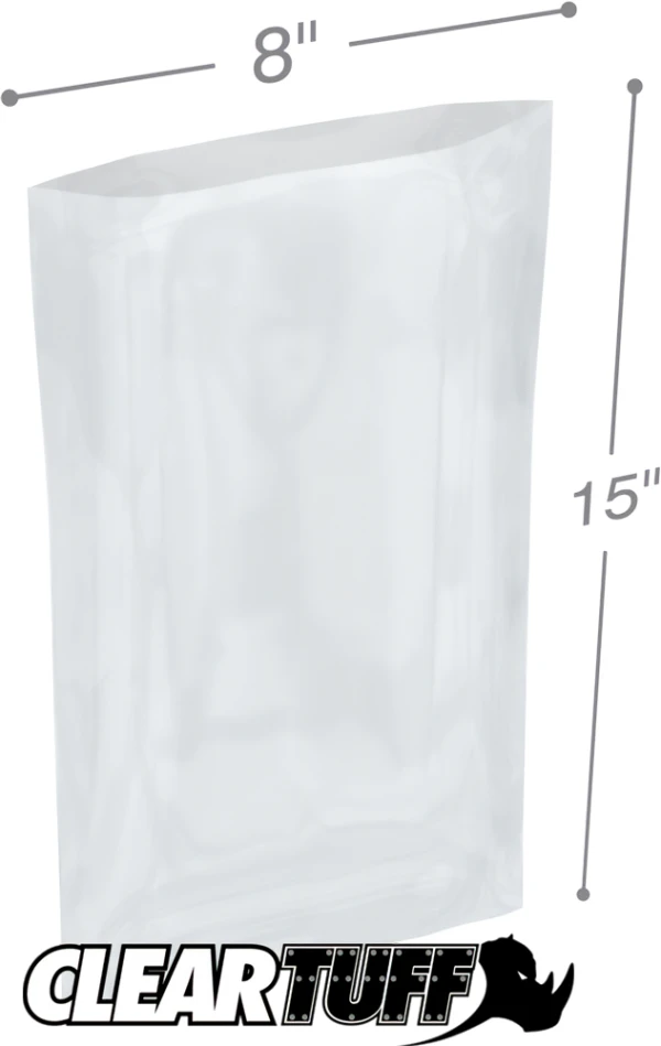 8 x 15 2 Mil Flat Poly Bags 2 Mil 8 x 15 Poly Bags