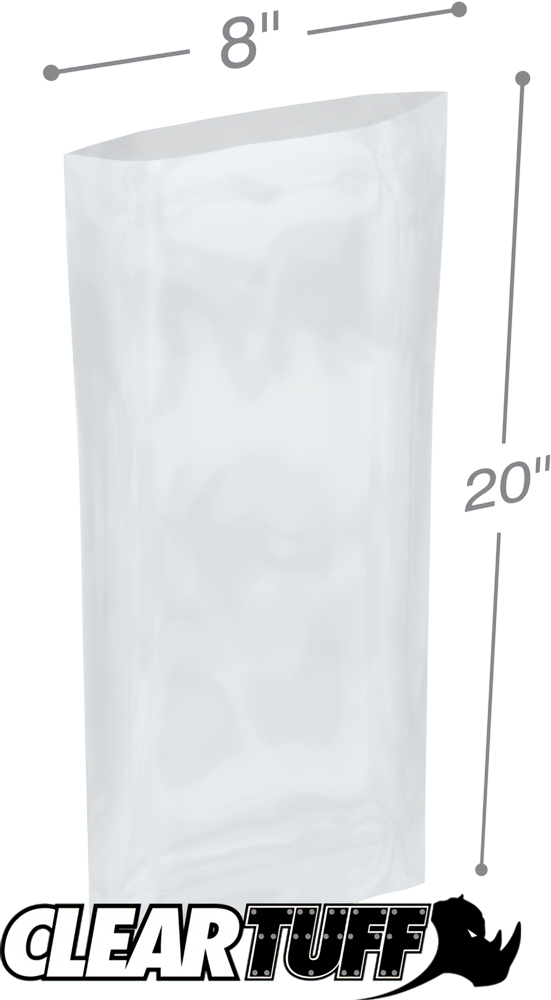 8 x 20 2 mil Poly Bags Clear 8 x 20 2 mil Poly Bags