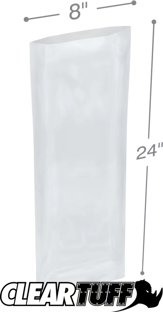 8 x 24 2 mil Poly Bags 8 x 24 2 mil Poly Bags