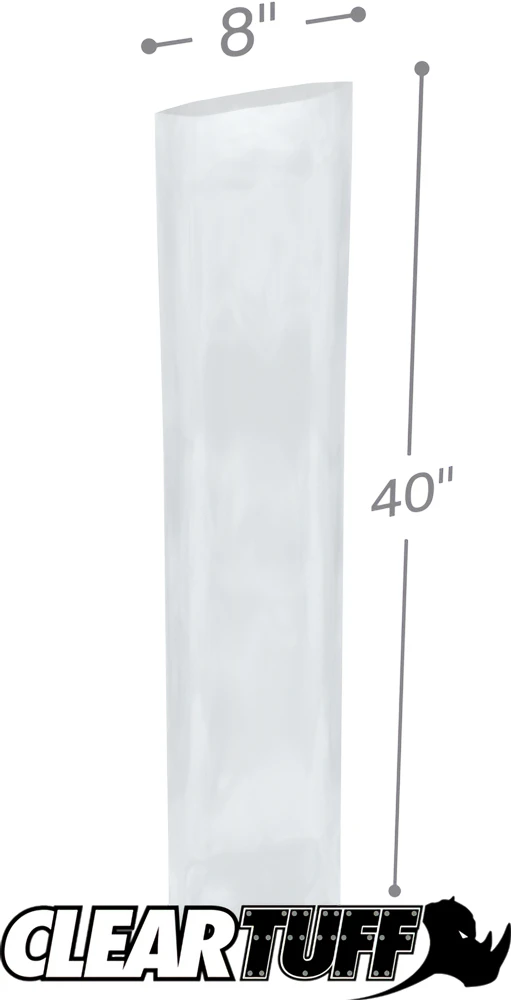 8 x 40 2 mil Poly Bags