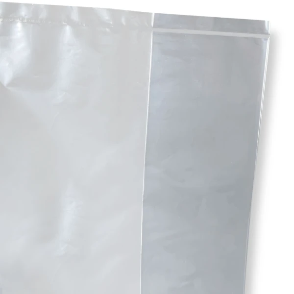8x4x15 1 Mil Gusseted Poly Bags Botom Seal Bottom Seal of 8 x 4 x 15 .001 Plastic Gusseted Bags