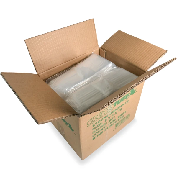8 x 4 x 18 1 Mil Gusseted Poly Bags Case Case of 8 x 4 x 18 1 Mil Gusseted Poly Bags