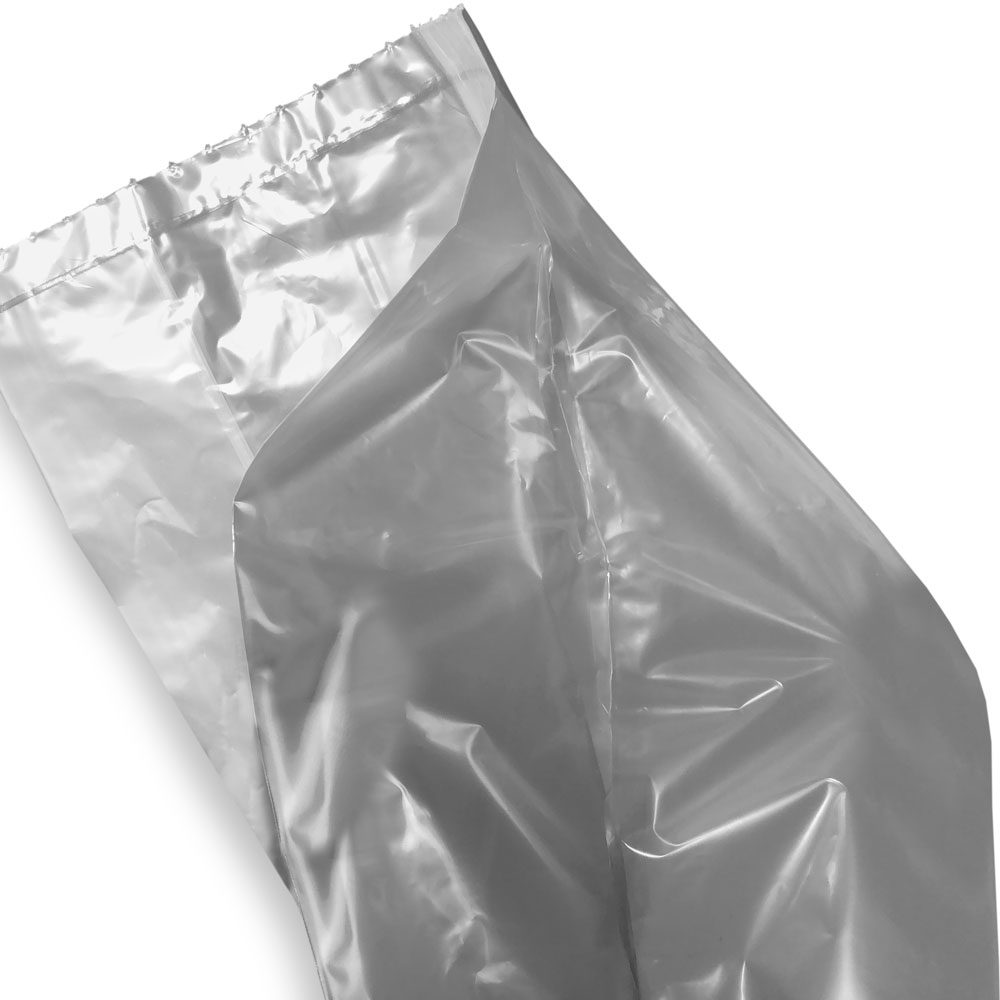 Close up of 8 x 4 x 18 1.25 mil Utility Bags Side Gusset