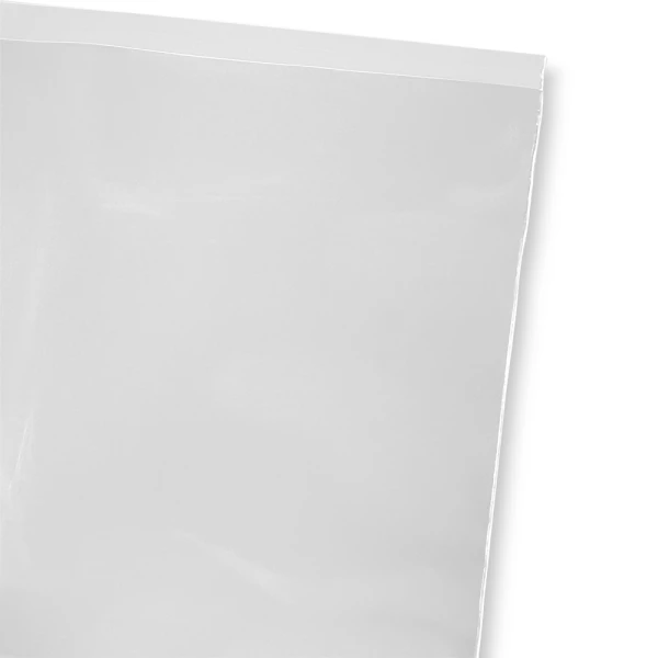 9 x 12 4 Mil Flat Poly Bag Lip Close up of 4 Mil 9 x 12 Poly Bag Lip