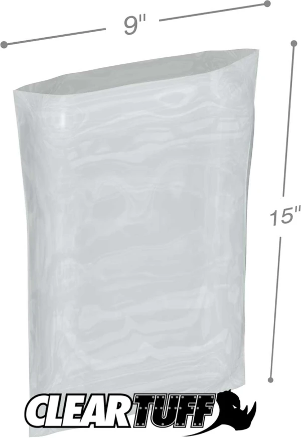 9 x 15 3 mil Poly Bags Clear 9 x 15 3 mil Poly Bags