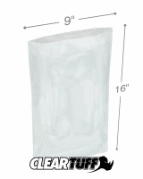 Clear 9 x 16 1.5 mil Poly Bags