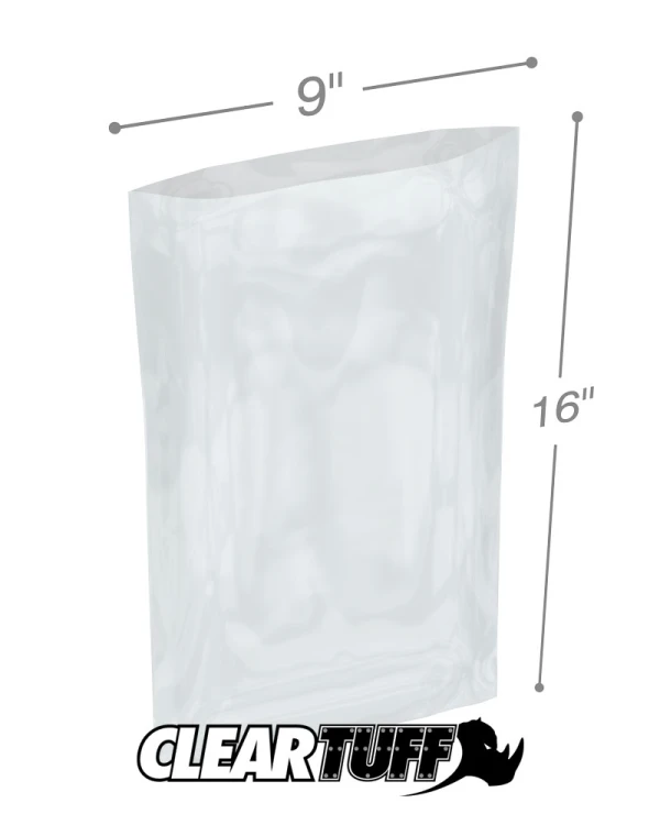 9 x 16 1.5 mil Poly Bags Clear 9 x 16 1.5 mil Poly Bags
