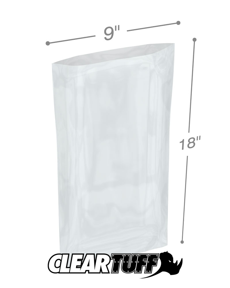 9 x 18 1.25 mil Poly Bags