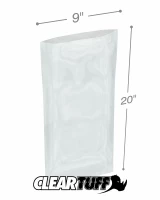 Clear 9 x 20 1.5 mil Poly Bags