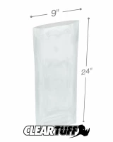 Clear 9 x 24 1.5 mil Poly Bags