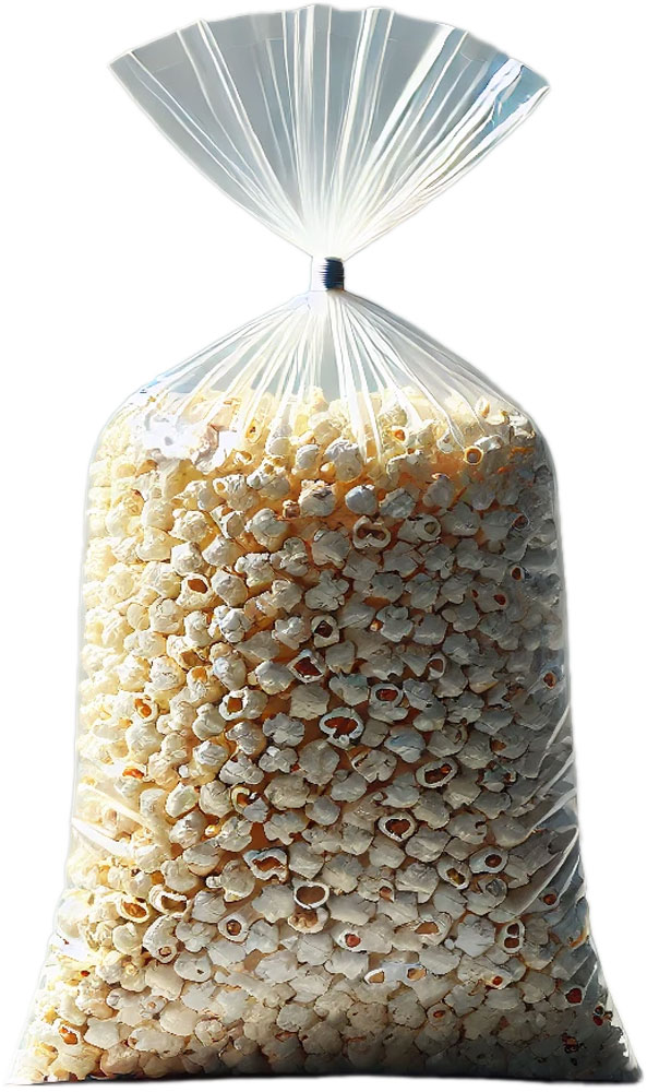 9 x 24 1.5 Mil Flat Kettle Corn Poly Bags 1.5 Mil 9 x 24 Kettle Corn Poly Bags