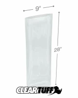 Clear 9 x 28 2 mil Poly Bags