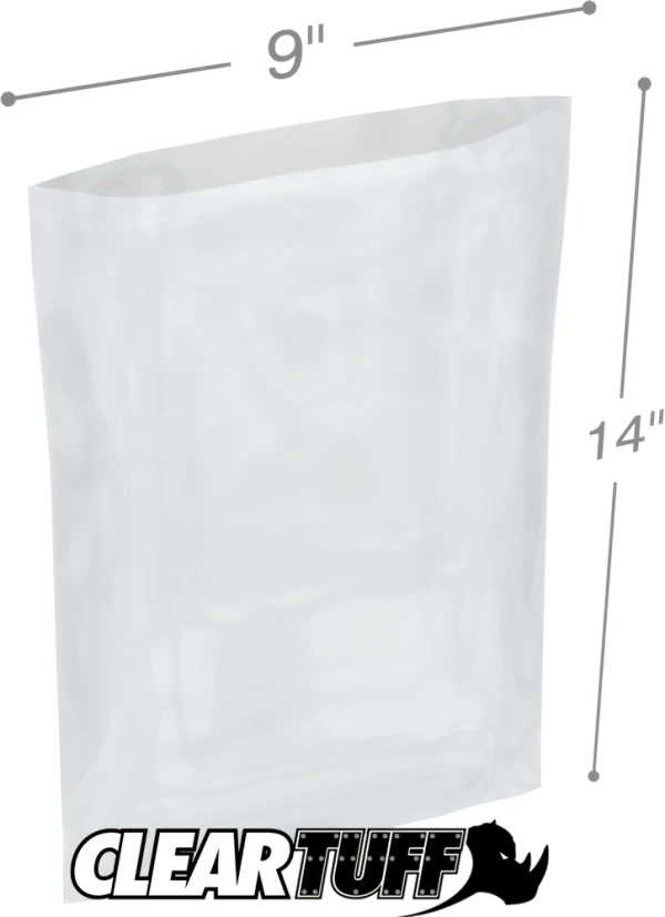 9 x 14 2 mil Poly Bags