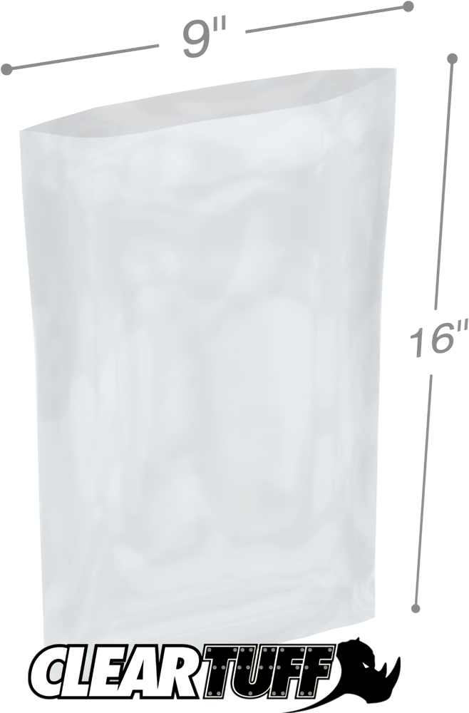 2 Mil 9 x 16 Poly Bags