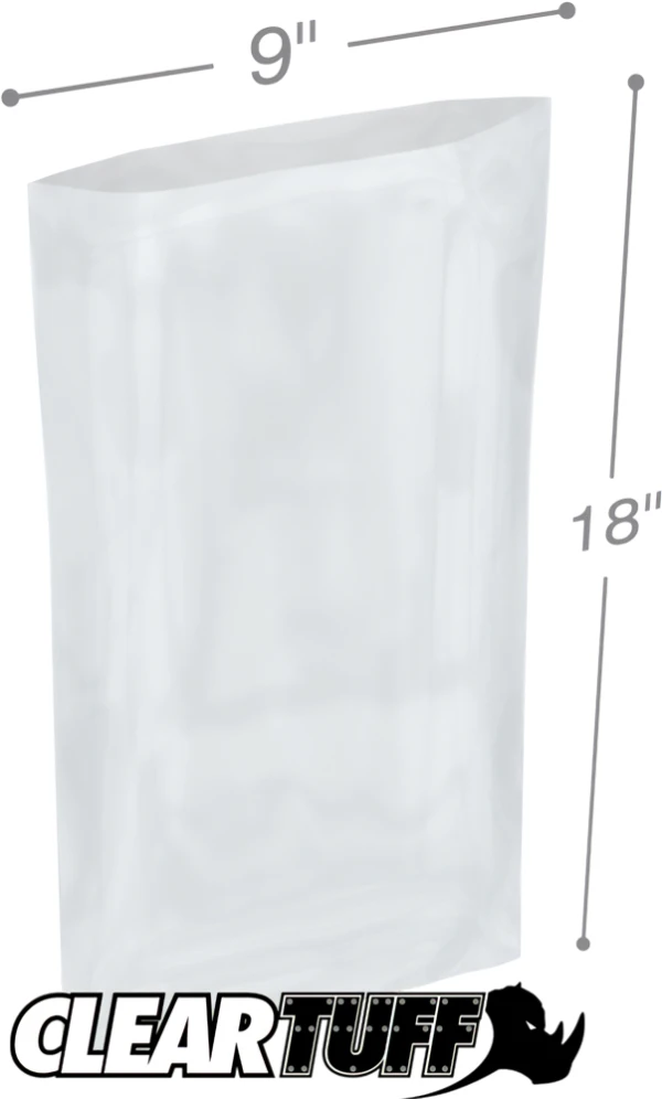 9 x 18 2 mil Poly Bags 2 Mil 9 x 18 Poly Bags